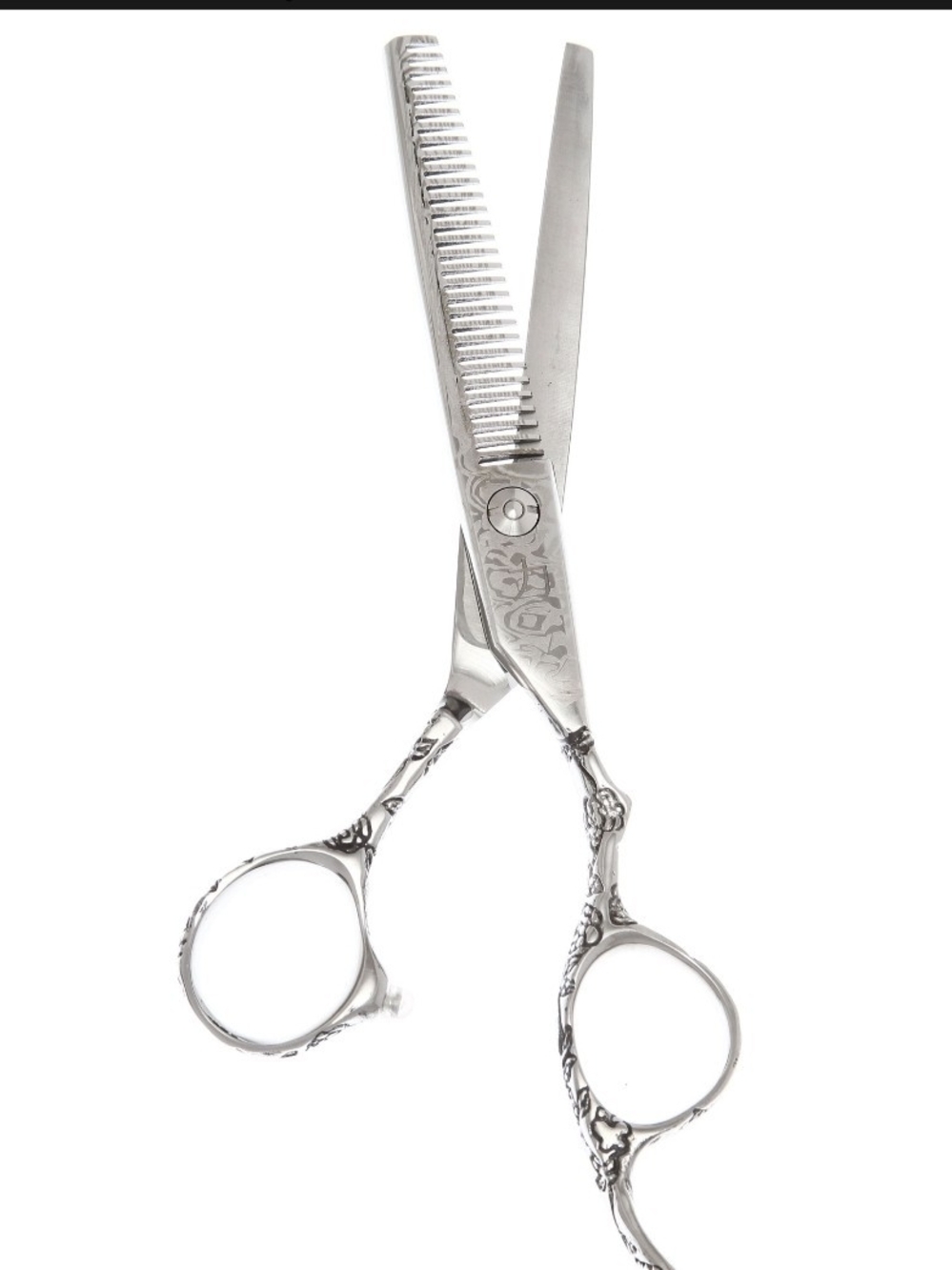 SHEARS DIRECT 30 TOOTH PRECISE TEXTURING THINNING SHEARS ROSE ETCHED